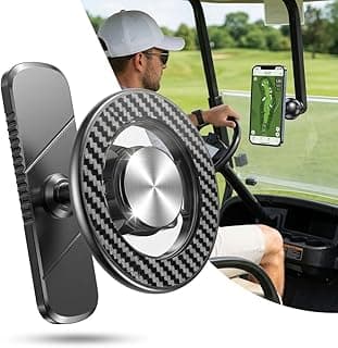 Alloy Magnetic Golf Cart Phone Holder for MagSafe iPhone - Heavy Duty Phone Mount Compatible with EZGO, Club Car & Yamaha - Practical Golf...